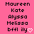 Pixelated text list on pink background with repeated names and heart symbols, animated by alternating heart visibility.