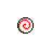 Four pixelated circular icons arranged in a , each displaying red and white spiral patterns with black outlines