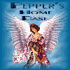 Animated angel with large white wings, holding a bouquet of flowers against a blue background with 'PEPPER'S HOME BASE' text.