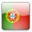 Static pixelated icon depicting the Portuguese flag with a golden armillary sphere over the shield, set against a gray background.
