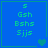 Blue square icon with green border containing pixelated text and changing heart symbols across frames.