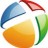 Pixelated circular icon with four colored segments: blue top-left, red top-right, green bottom-right, orange bottom-left, all on white background.