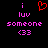 Pixelated text and symbols on black background with one frame showing a red heart symbol replacing the 'i' character.