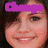 Two side-by-side pixelated portraits of a smiling person with dark hair, each overlaid with purple text reading 'حصري' in Arabic script.