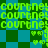 Green text reading 'courtney' repeats across a blue and green checkered background with small heart symbols.
