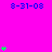 Bright pink background with blue date text and green star clusters in various configurations