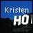 A blue and black pixelated image with white text reading 'Kristen' above 'HOLLYWOOD' partially visible on the left, transitioning to a gray background on the right.