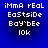 Blue background with white pixelated text reading 'iMmA rEal EaStsiDe Boy`bEe 10k' in four identical arranged in a