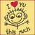 Pixelated icon with yellow background showing a smiling face, red heart, and text "I love you this much" with a branch-like arm gesture.