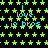 Black background with repeating green star pattern and cyan text reading "i love jo bros" in multiple
