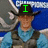 Animated sequence of a cowboy figure with changing green text overlays on blue background.