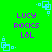 Green background with purple text reading "LUCY ROCKS LOL" and light blue square patterns in corners.
