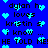 Blue background with repeated black text and cyan pixelated hearts, displaying phrases like 'dylan h. loves kristin s.', 'i know ...', and 'HE TOLD ME!' in a pattern