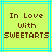 Two identical pixelated display brown text on a yellow background with cyan lines
