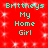 Red background with white sparkles and cyan text reading 'Brittneys My Home Girl' in two identical vertical