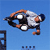 Pixelated cartoon character in mid-air pose against blue background with partial building structure on left edge.
