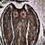 A pixelated image of a brown moth-like creature with red eyes on a light background, next to text listing 'Mothman Festival 2008' and 'September 20th & 21st'.