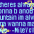 Pixelated blue text on dark blue background with yellow square accents, repeating phrases and names in a looping animation.