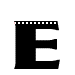 Six black capital E letters arranged in two on a light gray background, with varying patterns of white dots filling the top-left sections