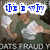 A pixelated image of a person holding papers, with changing text overlays and a grayed-out section.