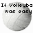 Pixelated volleyball with text overlays reading "If Volleyba they would was easy call it FOOTBALL!" on a white background.