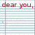 A static image of lined notebook paper with red text and a heart drawing, featuring phrases like "dear you," "ILY," and "love...?" alongside a pencil.