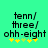 Green background with black text reading 'tenn/', 'three/', and 'ohh-eight' above yellow star symbols, showing animation change in star positions.