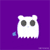 A white ghost-like figure with large black eyes and a blue tail appears on a purple background, transitioning to a brown animal with large eyes and a 'BOO!' text banner.