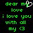 Green pixelated text on black background with a white heart symbol replacing 'my' in the first line, repeated twice side-by-side.