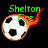 Green text and soccer ball with flame trail on black background, three variations showing different text overlays.