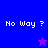 Pixelated text 'No Way?' appears on blue and purple backgrounds with a star symbol changing color.