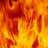Animated fire background with two text overlays: 'TWISTED' in top-right and 'FATE' in bottom-left, both in black pixelated font.