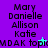 Purple background with repeated names and 'MDAK topi' text, two cyan stars appear in the middle
