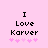 Pixelated text 'I Love Korver' on pink background with pink heart symbols below, two variations of heart arrangement.