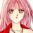 Pixelated anime-style character with pink hair and red clothing on left, black background with white text "Anime IM" and stylized signature on right in a 2x1 contact sheet layout.