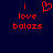Red pixelated text and symbols on dark blue background, with one version showing a heart symbol replacing the word 'love' in the phrase.