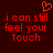Red pixelated text on dark red background with orange heart symbol above text, two identical side-by-side views of the same static image.
