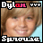 Animated contact sheet of a 4x4 grid showing sequential frames of a cartoon-style character with changing text colors and symbols above the name "Dylan" on a light blue background.