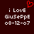 Red heart symbol above white pixelated text on dark brown background, with two identical side-by-side layouts.