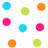 Pixelated icon with colorful circles on white background and cyan text reading 'CRAZY BUT IN A GOOD KINDA WAY!!!'
