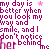 A 4x3 contact sheet of a static animated icon showing repeated text in pink and purple pixelated font with small star symbols on white background.