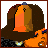 Pixelated character with brown hair and orange skin in three sequential poses showing head turn, arm movement, and hip shift, with text "Imma Hustla" below.
