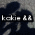 Pixelated image with dark blue and gray abstract shapes, displaying text overlays 'kakie &&', 'Kassidyy', and 'bff' in white font on black backgrounds.
