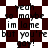 Pixelated text and dark red diamond shapes on white background, with repeated phrases and shifting diamond positions across frames.