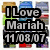 Static pixel art icon with three lines of text on black rectangular backgrounds over a blurred multicolored pixelated backdrop.