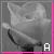 A grayscale rose with pink border and text elements, including a heart symbol in the bottom-right corner.
