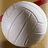 A static image with a volleyball on the left and purple text on a blue background reading "my favorite thing about vball is not the game not the net BUT THE SHORTS!! =)".