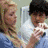 A static image shows two people in a salon setting with text labels 'George' and 'Izzy' overlaid on the right and bottom sections.
