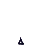 Pixelated icon with black triangular top, dark U-shaped base containing green and blue elements in