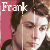 A four- shows a person with dark hair against pink and gray backgrounds, each displaying the name "Frank" in different colors